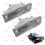 ไฟในกันชนหน้า 12V ข้างซ้าย+ขวา 2 ชิ้น เลนส์ขาว สำหรับ Nissan Big-M 925 ปี 1986-1997